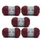 Patons Classic Wool Claret Yarn - 5 Pack of 3.5oz/100g - Wool - 4 Medium - 210 Yards - Knitting/Crochet